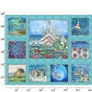 3 Wishes, Seaside Summer Panel Quilt Kit 48" X 48"