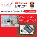 Bernina Stitchwise Piece by Piece One-Day Event - Machine Embellished Zipper Bag