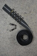 Black Metallic Zipper Tape, Gun Metal