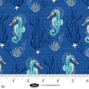 Blank Quilting, Seatopia, Seahorses, Blue