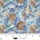 Blank Quilting, Seatopia, Seashell Collage, Blue