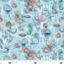 Blank Quilting, Seatopia, Under Water Scene, Blue