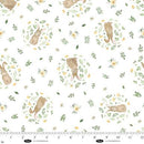 Blank Quilting, Spring Serenade, Tossed Bunnies, White