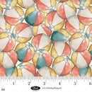 Blank Quilting, Vintage Summer, Packed Beach Balls, Ivory