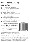 Cotton Wood Creations, Flurry Snowman Pattern, 5"