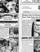Cat Newspaper Print
