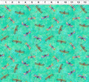 Clothworks, Lily Pond, Dragonflies, Turquoise