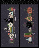 Dear Stella, Spooky Bench Pillow Panel, Charcoal Gray