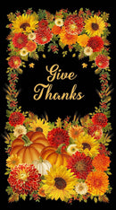 Give Thanks-24" Metallic Panel, Black