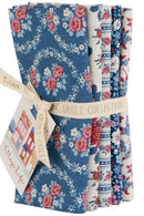 Tilda Village Life, Fat Quarter Bundle, 5 pcs Blue