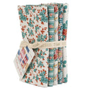 Tilda Village Life, Fat Quarter Bundle, 5 pcs Petrol/Teal
