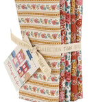 Tilda Village Life, Fat Quarter Bundle, 5 pcs Rust/Ochre