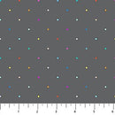 Figo Fabrics Basics, Dewfall, Tiny Multi Colored Dots on Gray