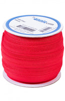 Fold-over Elastic by the yard, Atom Red