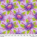Free Spirit, Tula Pink, Floral Reef, Friends & Anemones, Ultraviolet