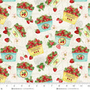 Henry Glass, Berry Besties, Tossed Berry Baskets, Cream