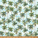 Hoffman Fabrics, Seas & Greetings, Palm Trees, Tropical Blue