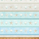 Hoffman Fabrics, Seas & Greetings, Seashell Border Print, Multi