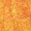 Island Batik, Starry Seas, Amoebic Shapes, Orange Cheddar Yellow