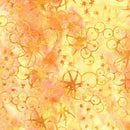 Island Batik, Starry Seas, Sea Urchins, Orange Cantaloupe