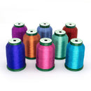 Kingstar Metallic Embroidery Thread, Gemstones, 8 pc set