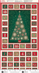Makower UK, Good Tidings, Christmas Tree Advent Panel, 24" X 42"