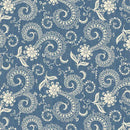 Marcus Fabrics, Bandana Bliss, Swirls, Denim