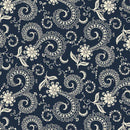 Marcus Fabrics, Bandana Bliss, Swirls, Navy