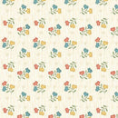 Marcus Fabrics, Jennie Jo Lamb, Honeycomb Hollow, Tossed Floral, Cream