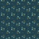 Marcus Fabrics, Jennie Jo Lamb, Honeycomb Hollow, Tossed Floral, Teal