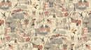 Moda, 3 Sisters Patriotic,Allover print on Ecru