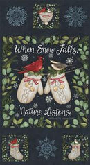 Moda, Deb Strain, When Snow Falls, 24" Panel, Night Black