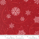 Moda, Deb Strain, When Snow Falls, Swirling Snowflakes, Berry Red