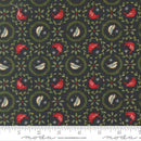 Moda, Deb Strain, When Snow Falls, Tiny Birds In Wreaths, Night Sky Black