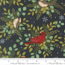 Moda, Deb Strain, When Snow Falls, Winter Birds Allover, Night Sky Black