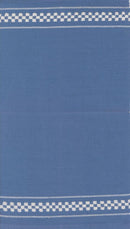 Moda, Rosie Toweling, Blue with White Check Border Stripes