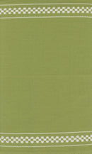 Moda, Rosie Toweling, Green with White Check Border Stripes