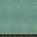 Moda. Ruby Star, Fire Glow Metallic, Damask Flames, Watercress Green