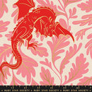 Moda. Ruby Star, Fire Glow Metallic, Dragons, Ruby Red-70/30 LINEN BLEND