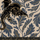 Moda. Ruby Star, Fire Glow Metallic, Dragons, Smoke-70/30 LINEN BLEND
