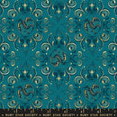 Moda. Ruby Star, Fire Glow Metallic, Medallions, Galaxy Blue
