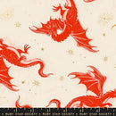 Moda. Ruby Star, Fire Glow Metallic, Red Dragons, Dark Ruby Red