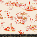 Moda. Ruby Star, Fire Glow Metallic, Red Tolie