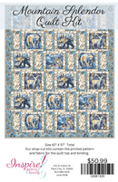 Mountain Splendor, Lodge Animal Quilt Kit 42" X 57"