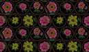 Northcott, Anna Maria Parry, Silhouette, Handsticthed Flowers, Black