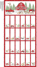Northcott, Barnyard Christmas, Advent Panel 24" X 43", Multi Colors