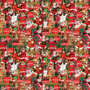 Northcott, Coca-Cola Christmas, Santa Scenes Red/Multi