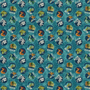 Northcott, Dino Roar, Dino Heads Toss, Teal