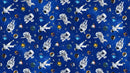 Northcott Fabrics, Space Odyssey, Floating Astronauts, Blue