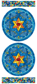 Northcott, Hanukkah Lights, Round Placemats, 2 per panel
